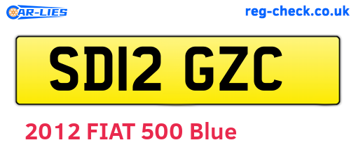 SD12GZC are the vehicle registration plates.