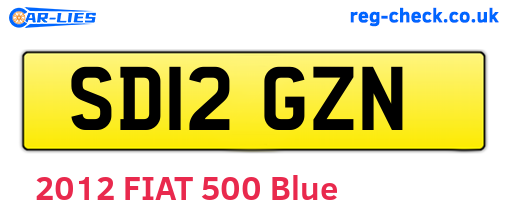 SD12GZN are the vehicle registration plates.