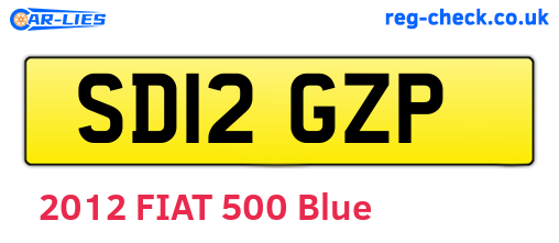 SD12GZP are the vehicle registration plates.