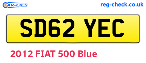 SD62YEC are the vehicle registration plates.
