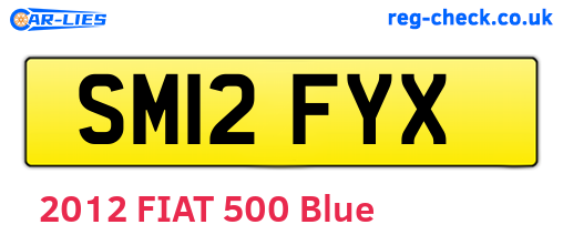 SM12FYX are the vehicle registration plates.