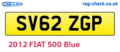 SV62ZGP are the vehicle registration plates.