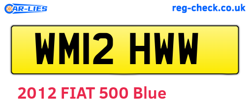 WM12HWW are the vehicle registration plates.