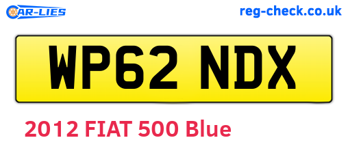WP62NDX are the vehicle registration plates.
