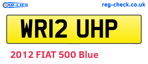 WR12UHP are the vehicle registration plates.