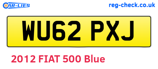 WU62PXJ are the vehicle registration plates.