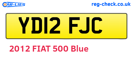 YD12FJC are the vehicle registration plates.