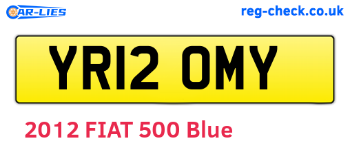 YR12OMY are the vehicle registration plates.