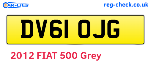 DV61OJG are the vehicle registration plates.