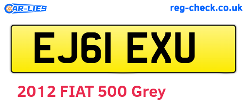 EJ61EXU are the vehicle registration plates.