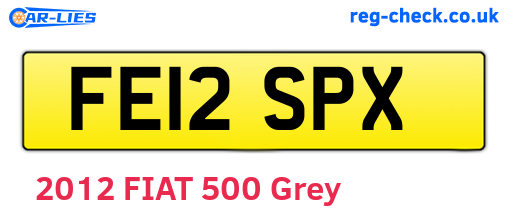 FE12SPX are the vehicle registration plates.