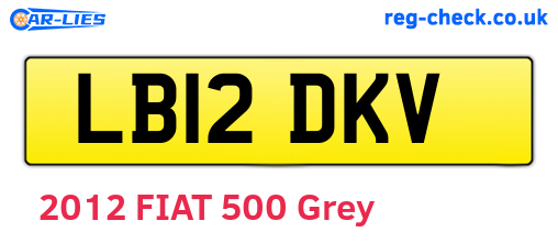 LB12DKV are the vehicle registration plates.