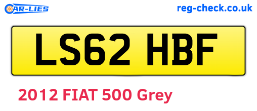 LS62HBF are the vehicle registration plates.