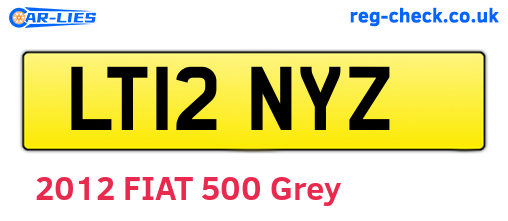LT12NYZ are the vehicle registration plates.