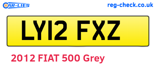 LY12FXZ are the vehicle registration plates.