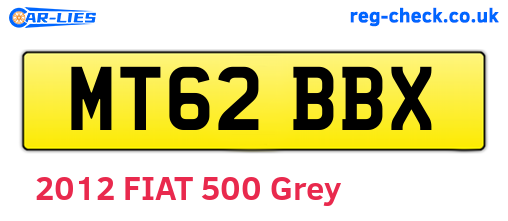 MT62BBX are the vehicle registration plates.