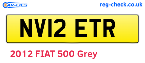 NV12ETR are the vehicle registration plates.