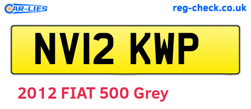 NV12KWP are the vehicle registration plates.