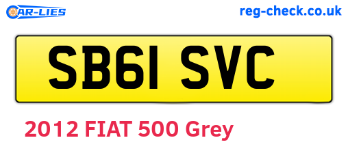 SB61SVC are the vehicle registration plates.