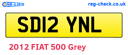 SD12YNL are the vehicle registration plates.