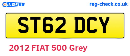 ST62DCY are the vehicle registration plates.