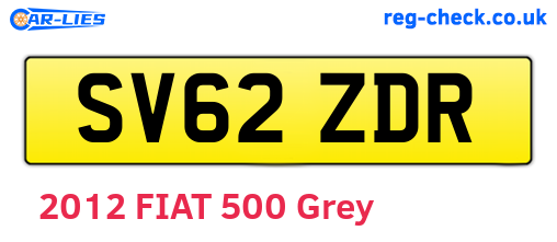 SV62ZDR are the vehicle registration plates.