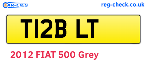 T12BLT are the vehicle registration plates.