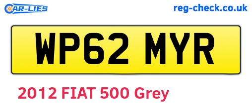 WP62MYR are the vehicle registration plates.
