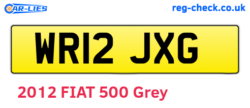 WR12JXG are the vehicle registration plates.