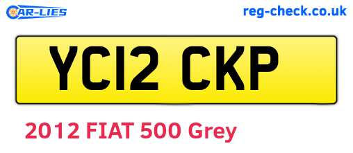 YC12CKP are the vehicle registration plates.