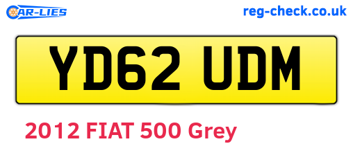 YD62UDM are the vehicle registration plates.