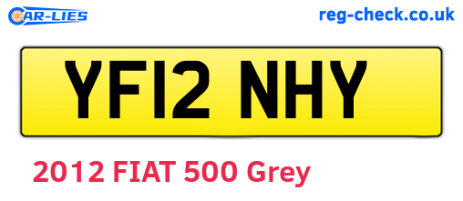 YF12NHY are the vehicle registration plates.
