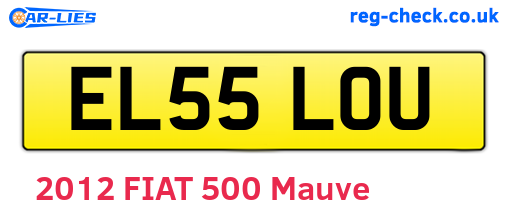 EL55LOU are the vehicle registration plates.