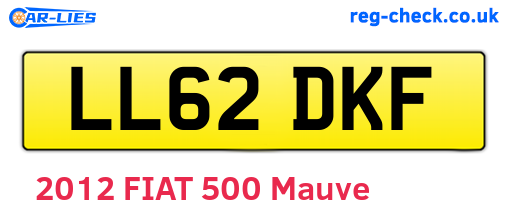 LL62DKF are the vehicle registration plates.