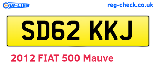 SD62KKJ are the vehicle registration plates.