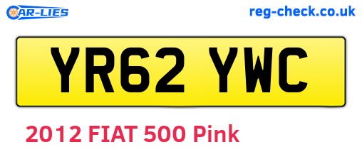 YR62YWC are the vehicle registration plates.