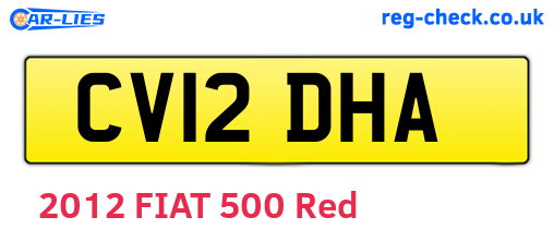 CV12DHA are the vehicle registration plates.