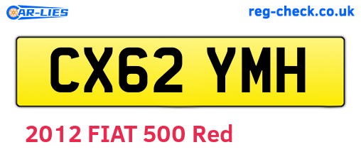 CX62YMH are the vehicle registration plates.