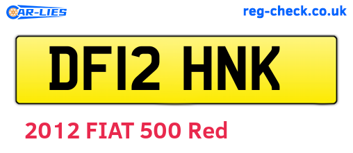 DF12HNK are the vehicle registration plates.
