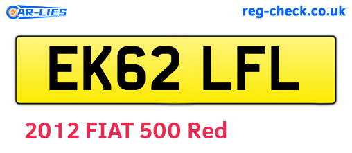 EK62LFL are the vehicle registration plates.