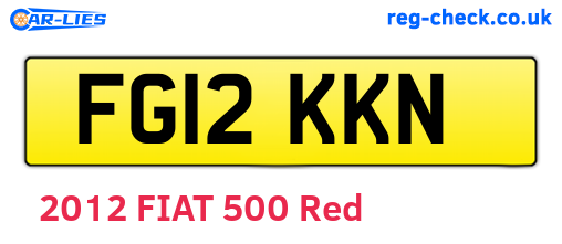 FG12KKN are the vehicle registration plates.