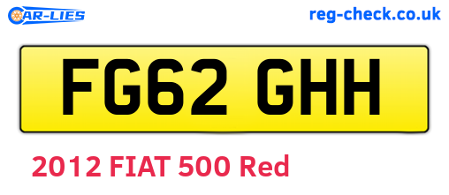 FG62GHH are the vehicle registration plates.