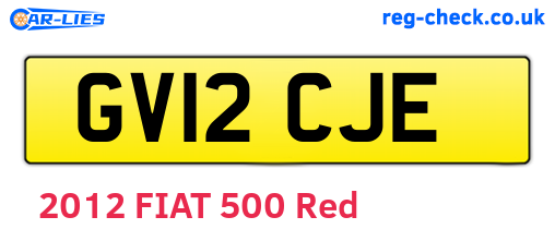 GV12CJE are the vehicle registration plates.
