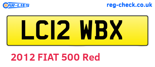 LC12WBX are the vehicle registration plates.