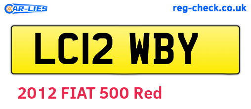 LC12WBY are the vehicle registration plates.