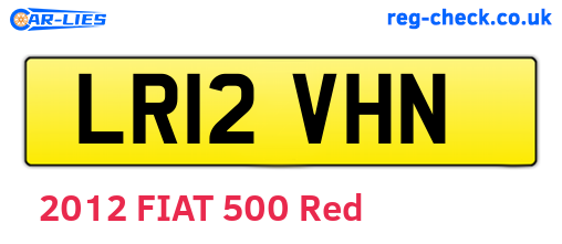 LR12VHN are the vehicle registration plates.