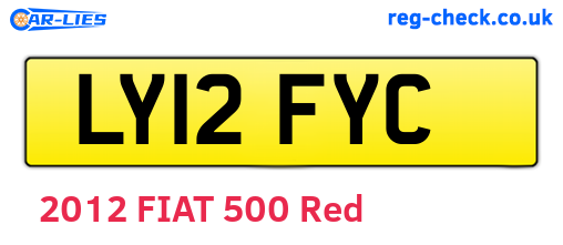 LY12FYC are the vehicle registration plates.
