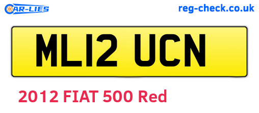ML12UCN are the vehicle registration plates.