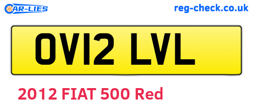 OV12LVL are the vehicle registration plates.