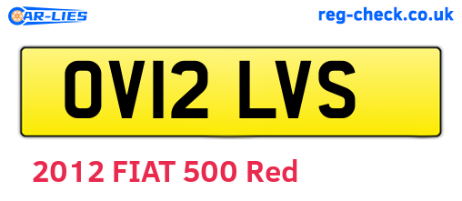 OV12LVS are the vehicle registration plates.
